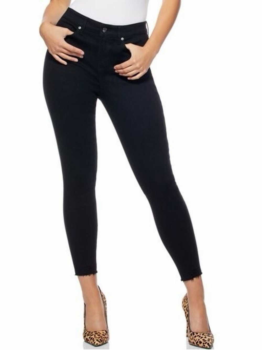 Sofia by Sofia Vergara Black Curvy Ankle Skinny Jeans